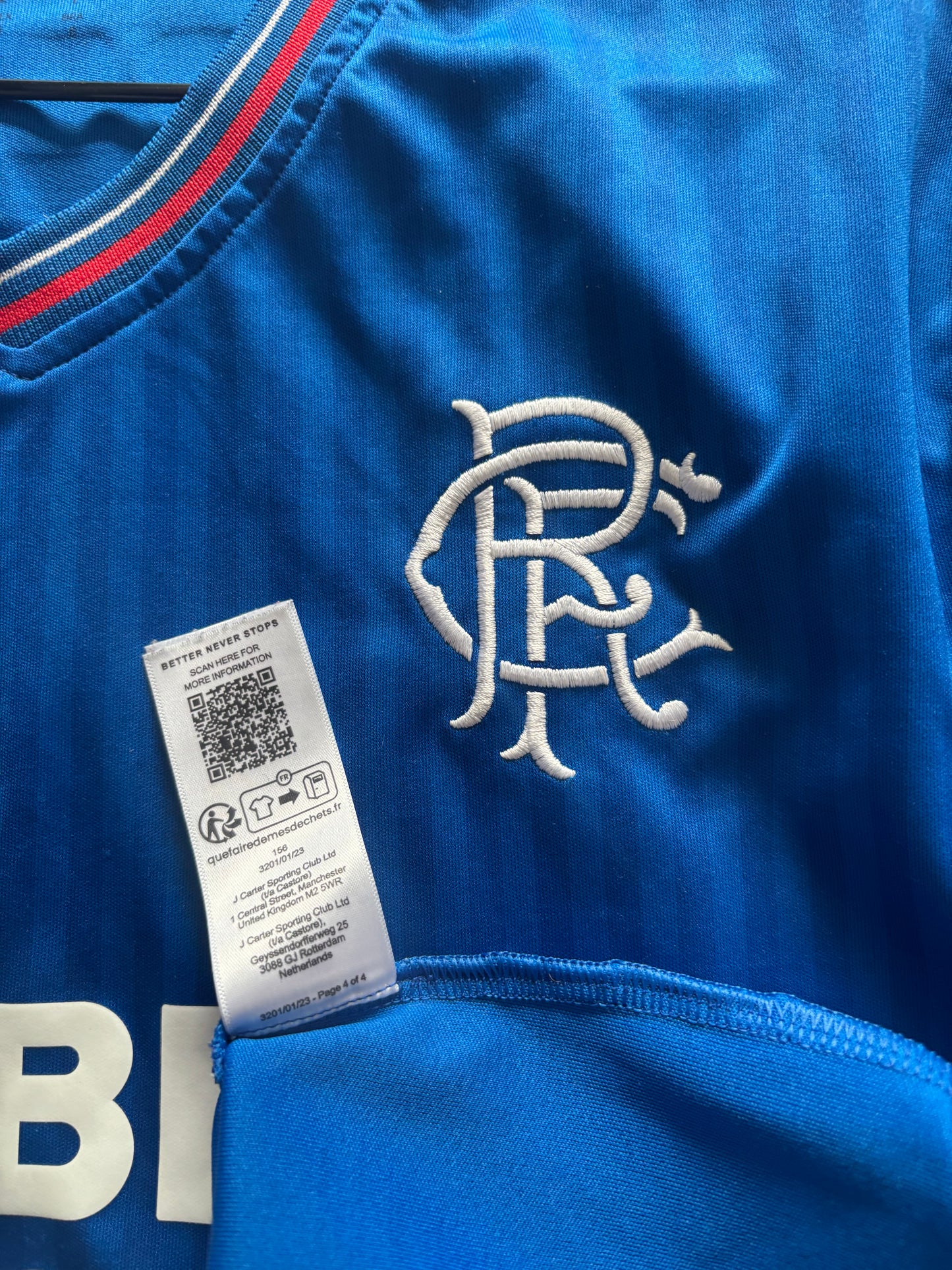 Rangers Home Shirt 2023/24 Cantwell (L)