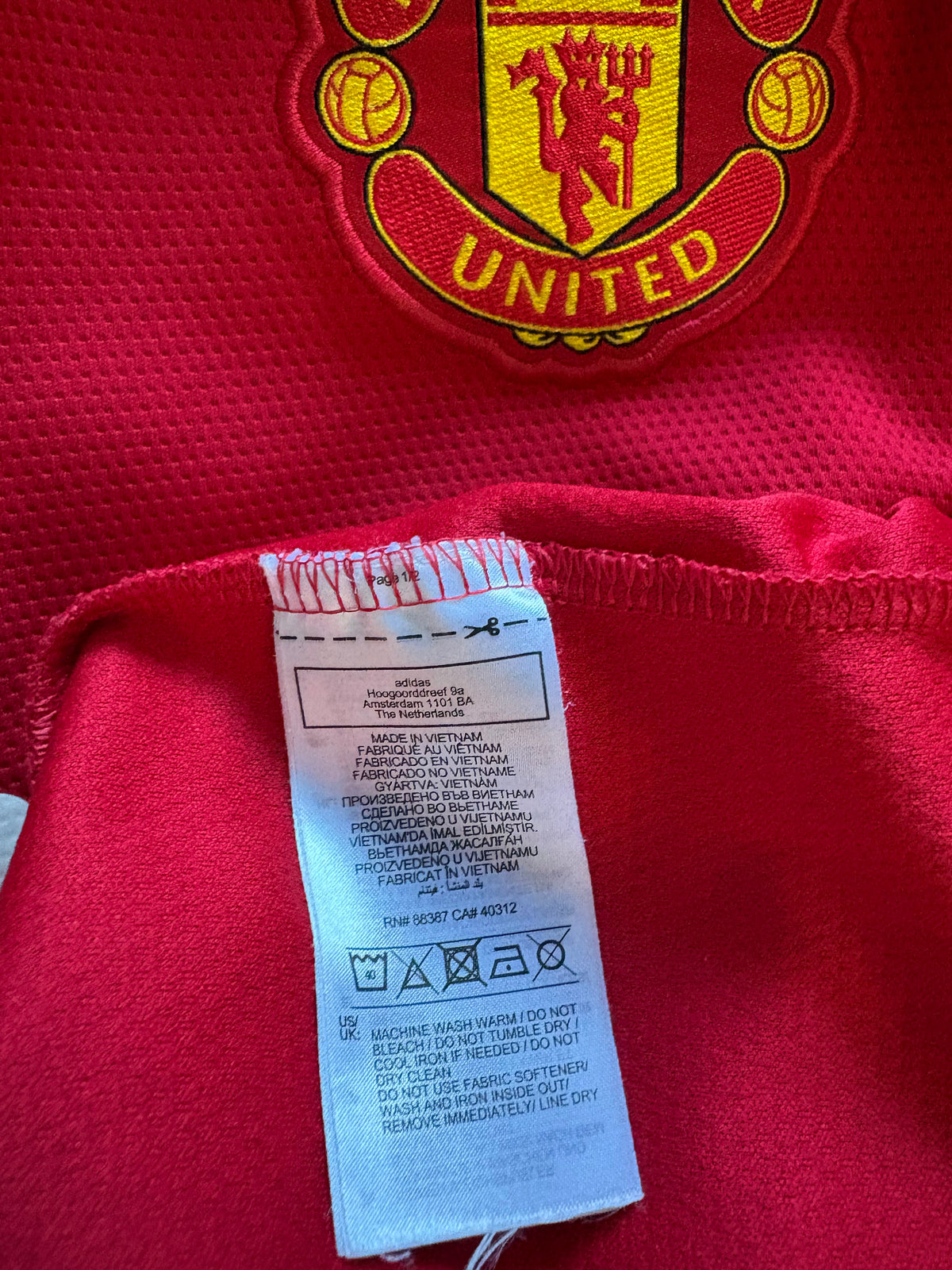 Manchester United Authentic Home Shirt 2021/22 Sancho (L)