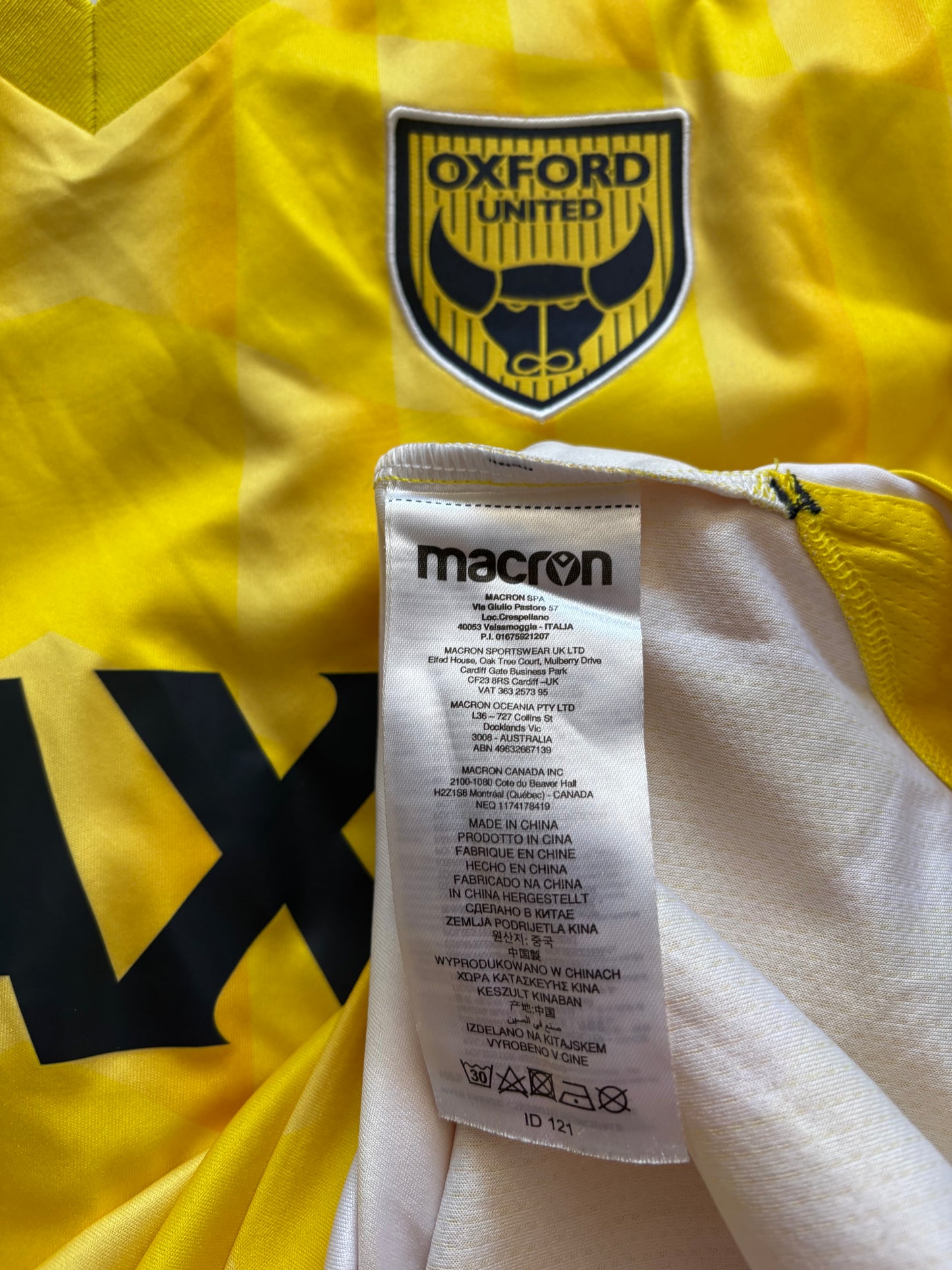 Oxford United Home Shirt 2024/25 Harris (L)