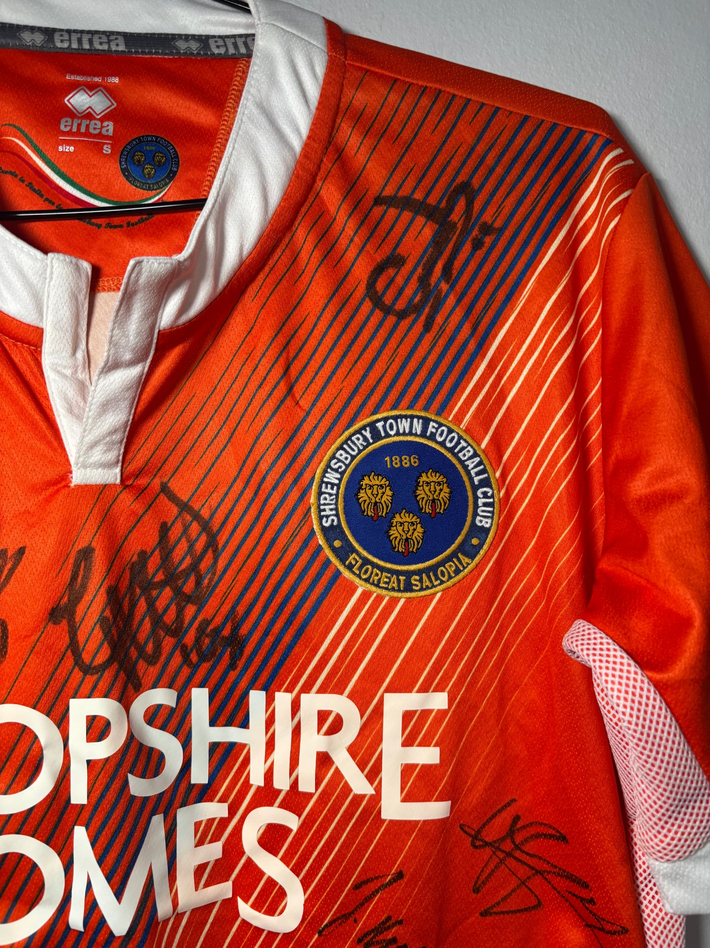 Shrewsbury Town Away Shirt 2018/19 Squad Signed (S)