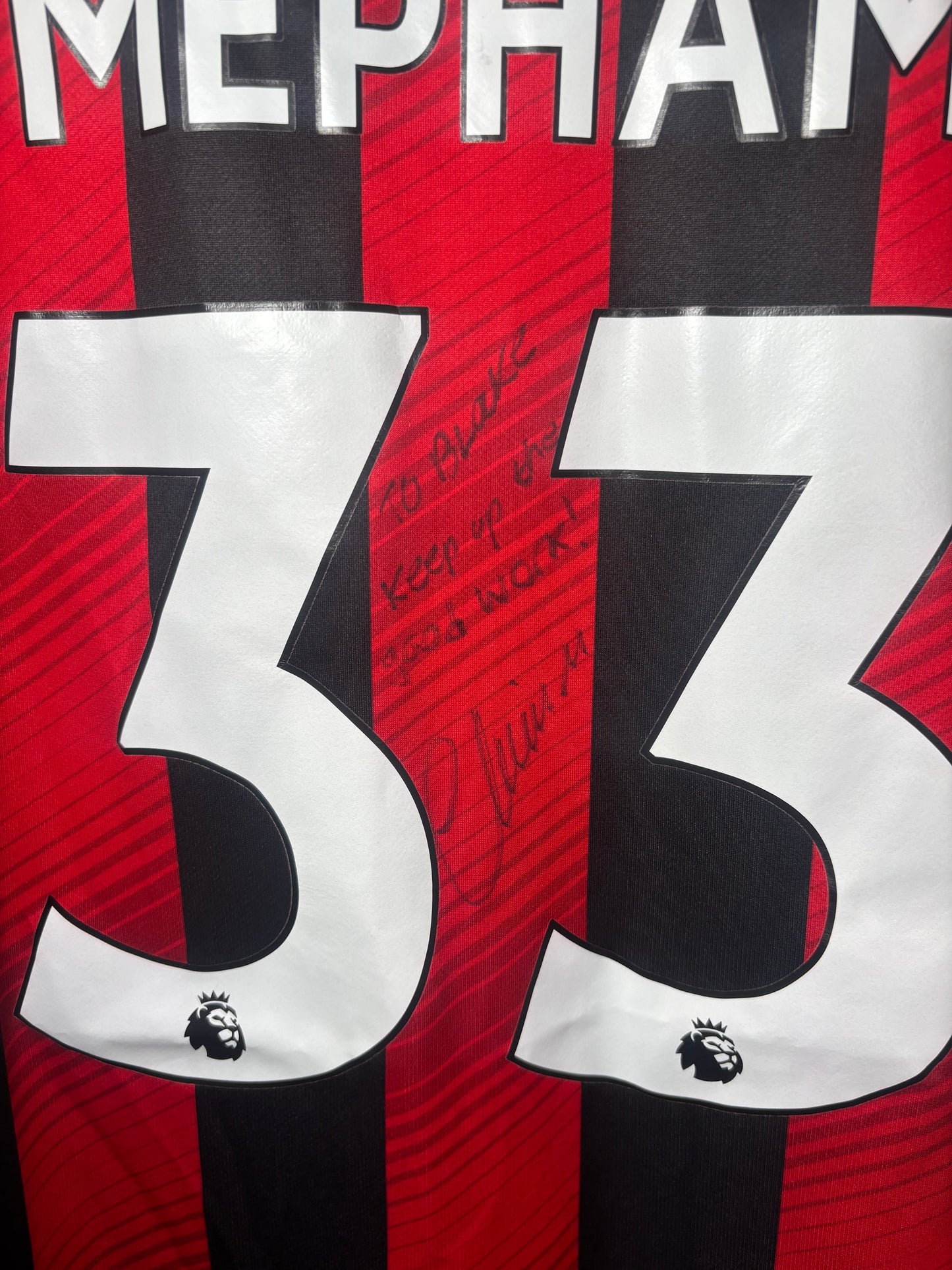 Bournemouth Signed Home Shirt 2019/20 Chris Mepham (L)