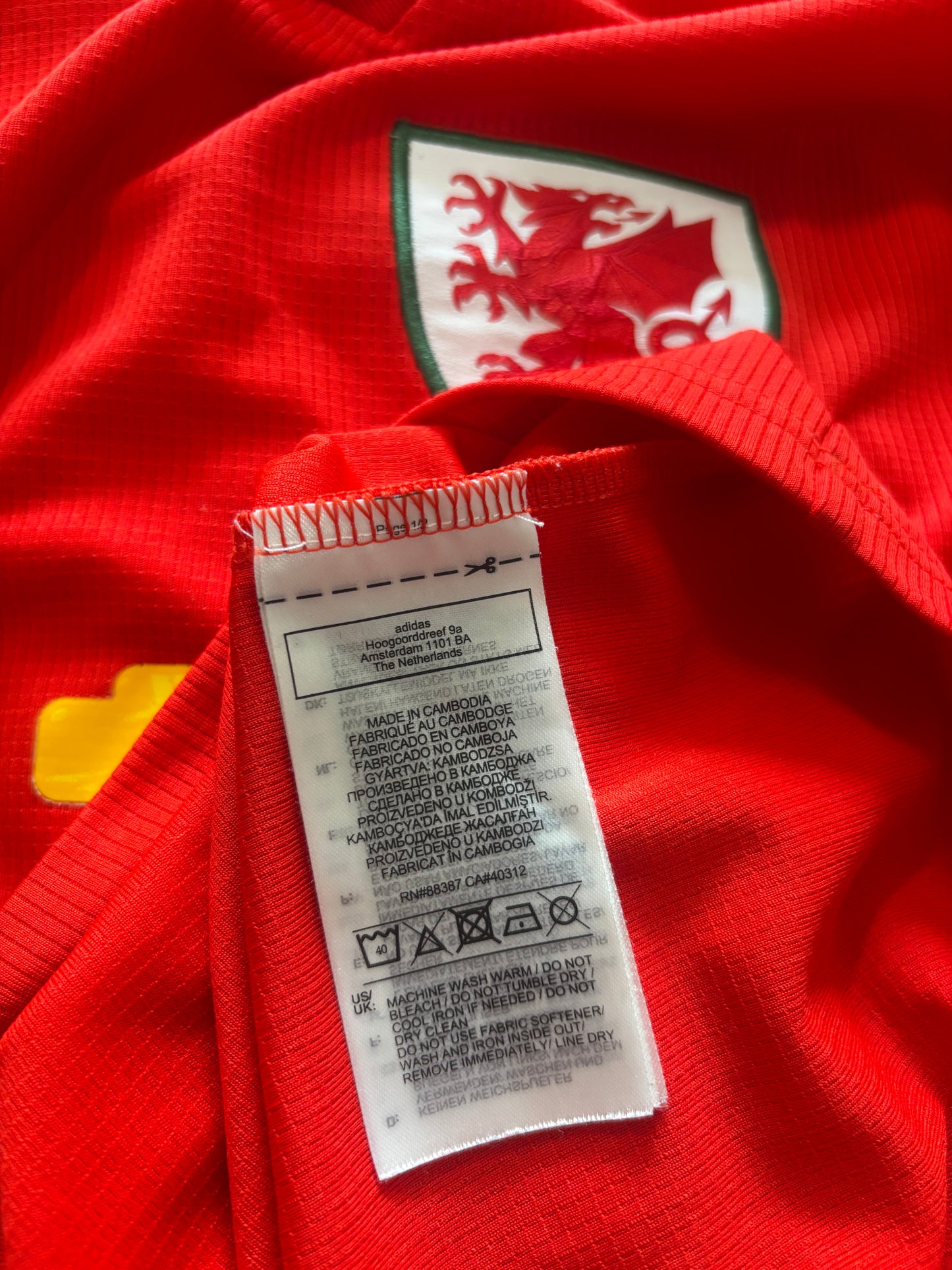 Wales Home Shirt 2020 Gareth Bale (L)