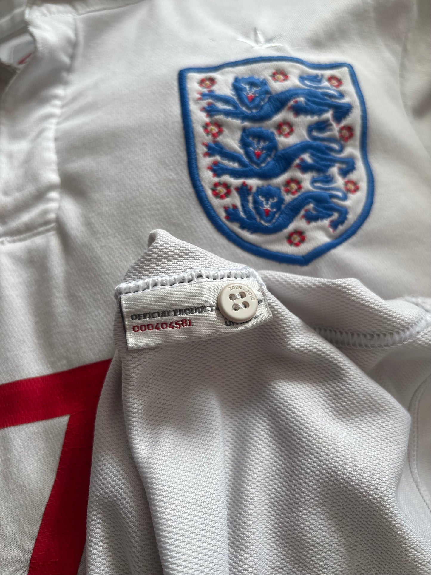 England Home Shirt 2010 Beckham (S)