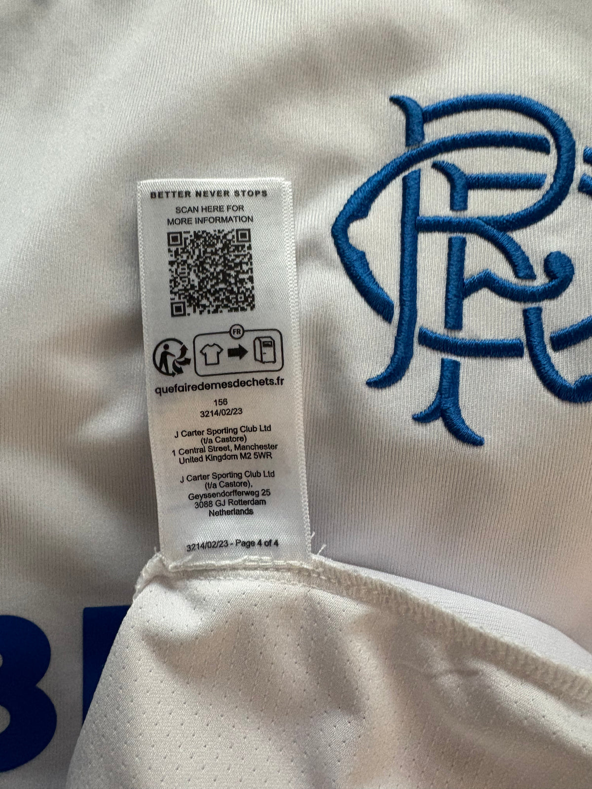 Rangers Authentic Away Shirt 2023/24 Tavernier (L)