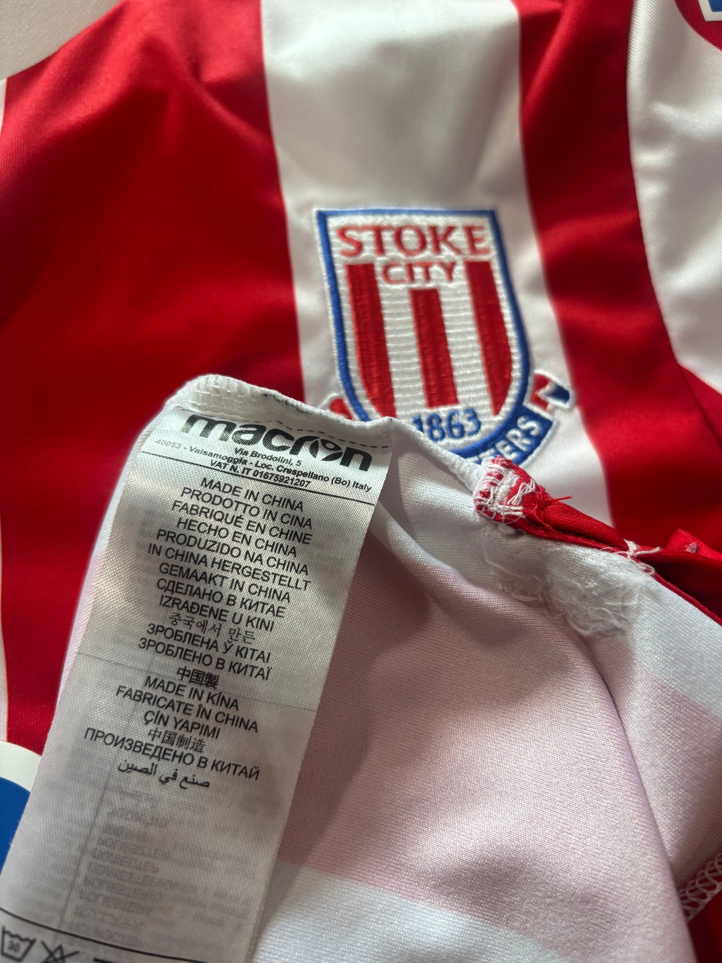 Stoke City Home Shirt 2018/19 Long Sleeve (S)