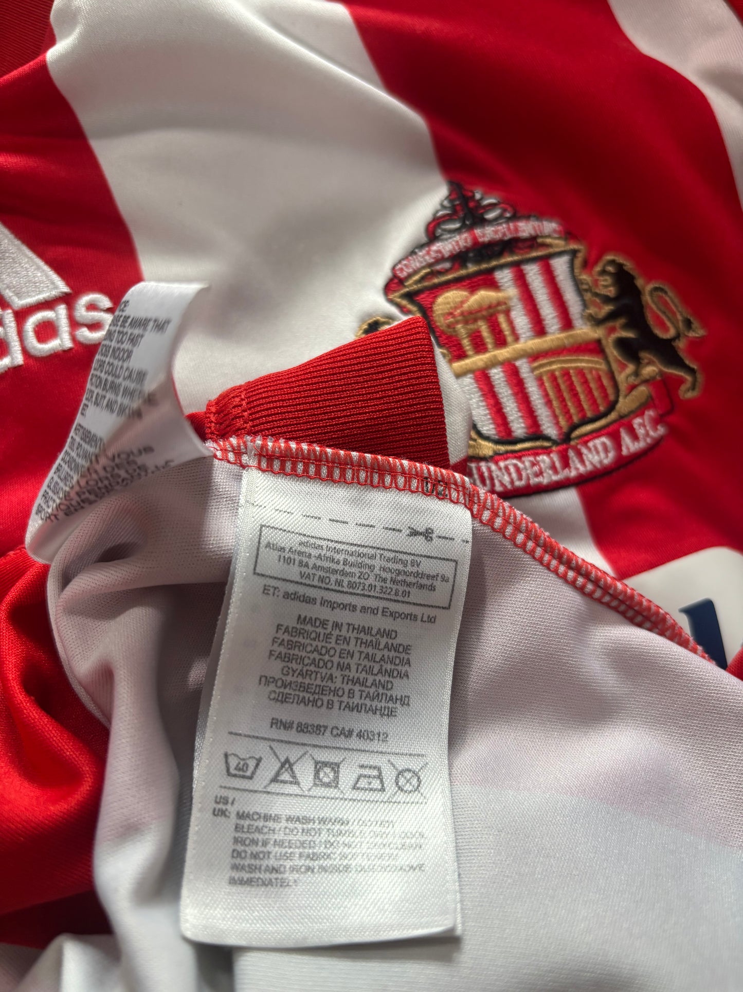 Sunderland home shirt 2012/13 L/S (S)