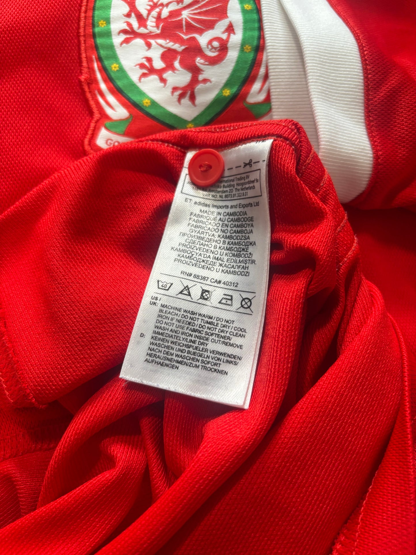 Wales Home Shirt 2018 (M)