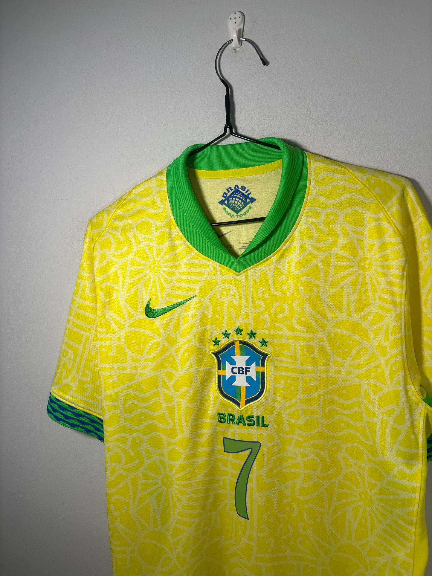 Brazil Home Shirt 2024 Vini Jr (M)