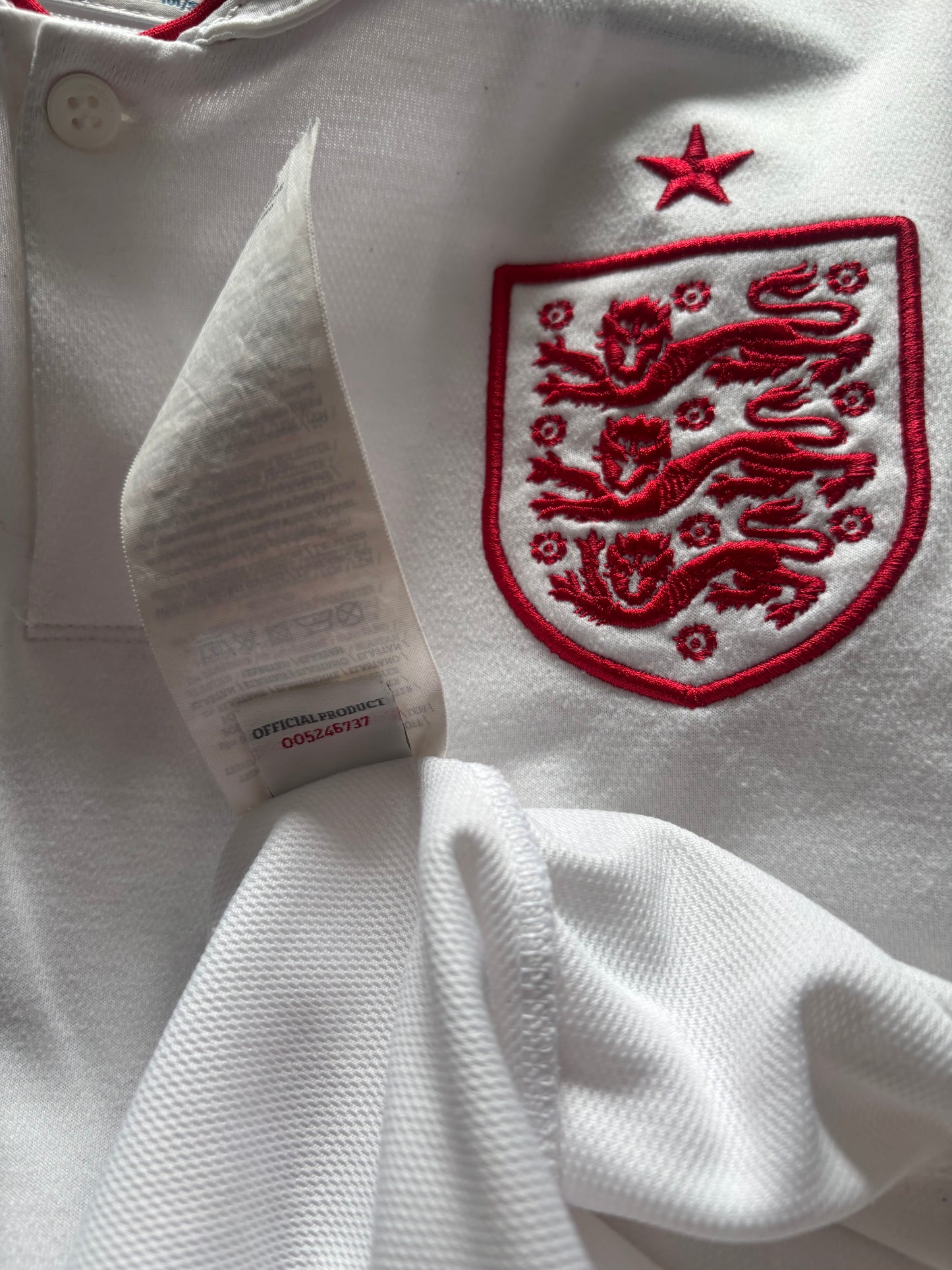 England Home Shirt 2012 (L)