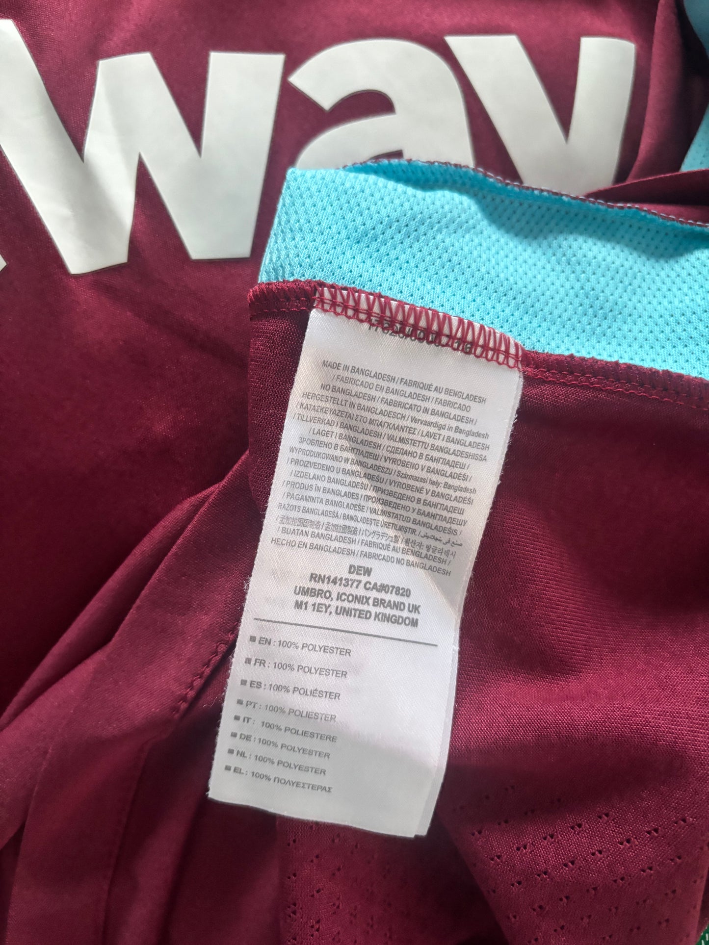 West Ham United Home Shirt 2016/17 Antonio (S)