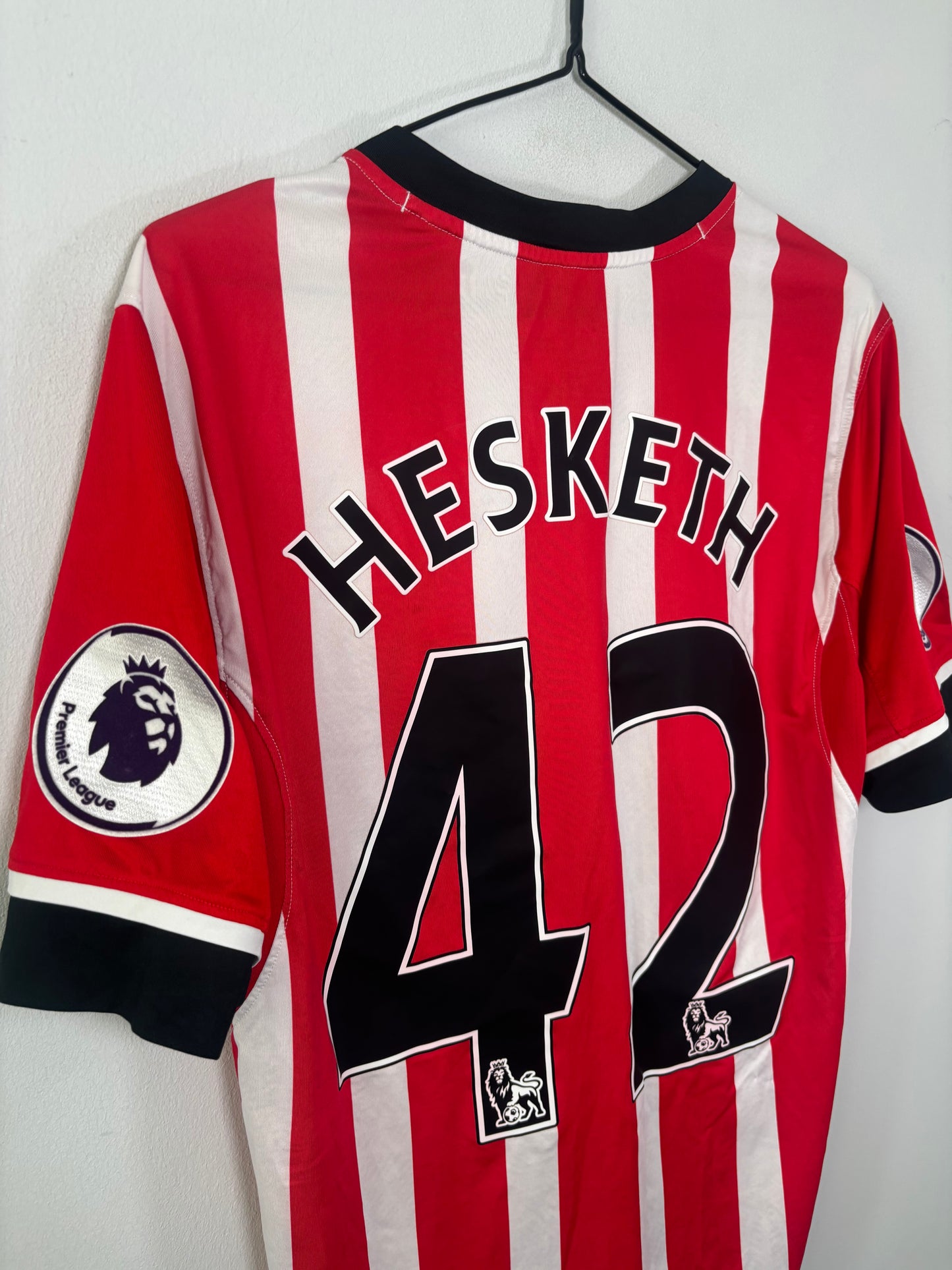 Southampton Home Shirt 2016/17 Hesketh Match Worn (M)