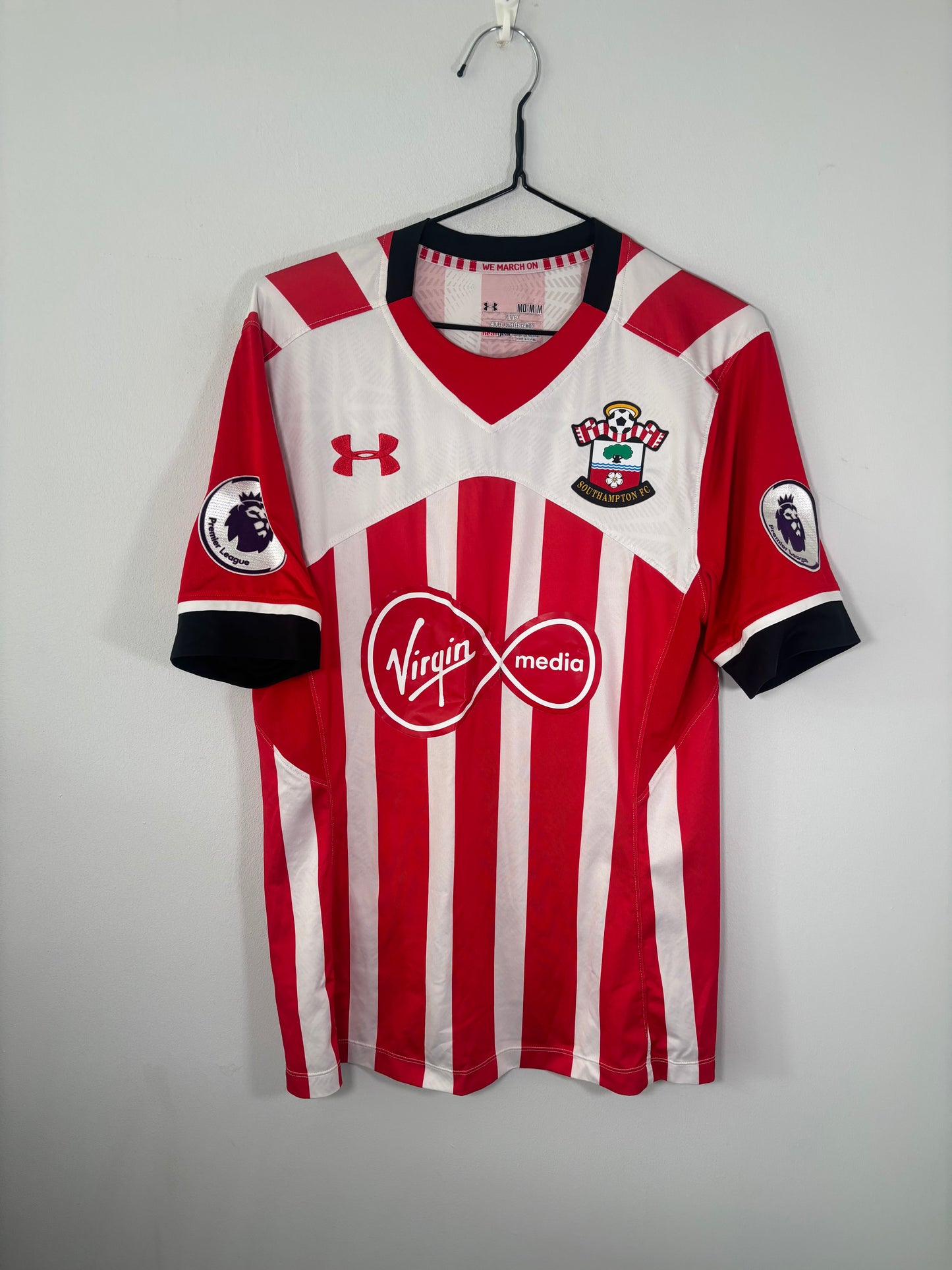 Southampton Home Shirt 2016/17 Hesketh Match Worn (M)
