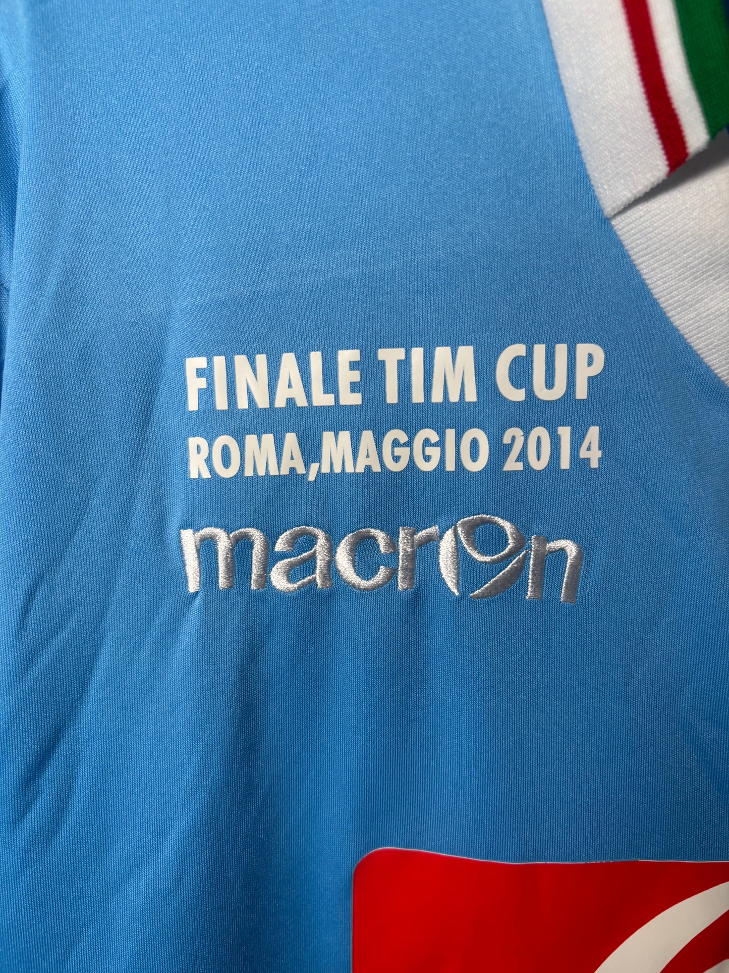 Napoli Home Shirt 2013/14 Coppa Italia Final Cavani (M)