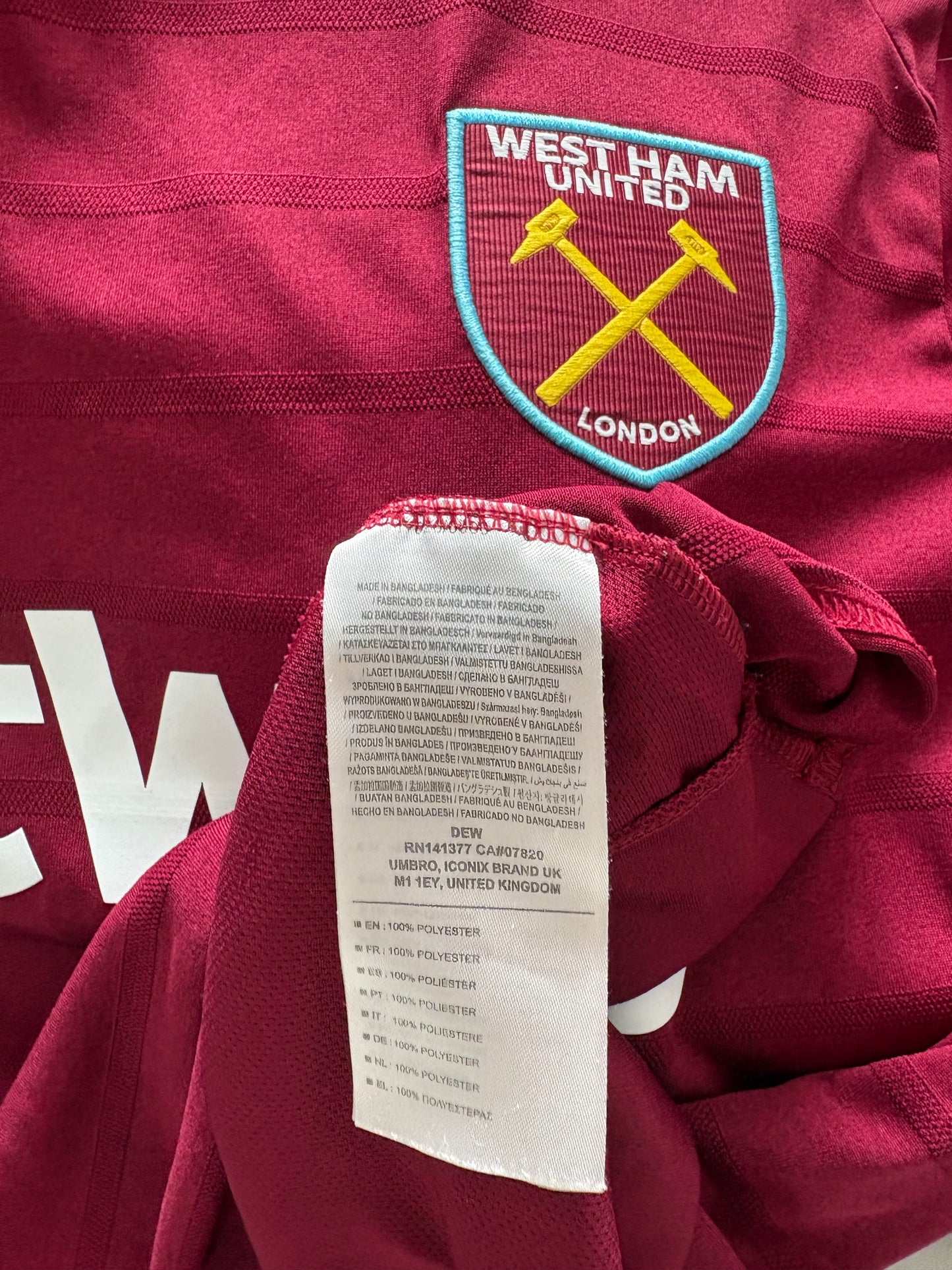 West Ham United Home Shirt 2018/19 (L)