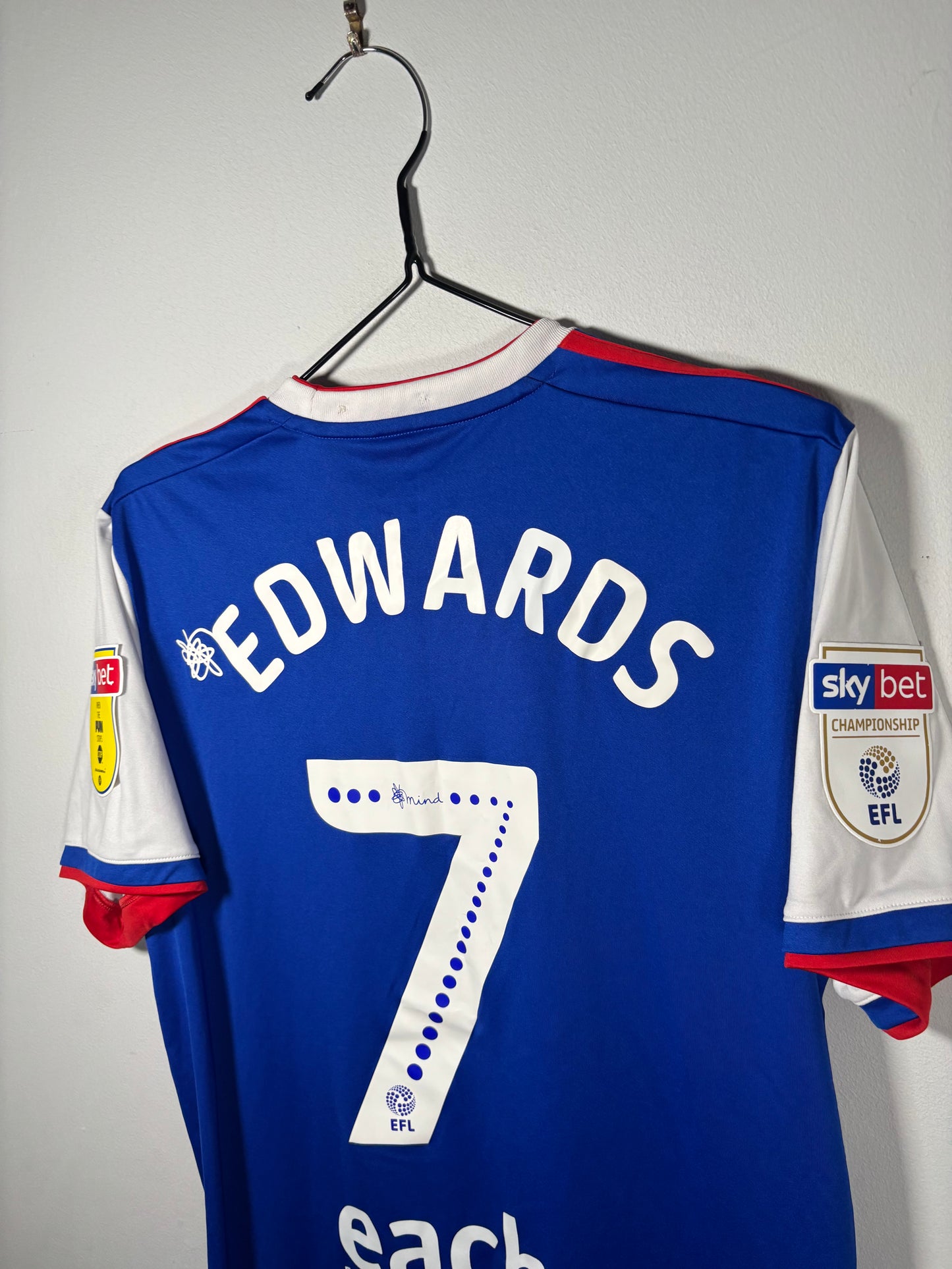 Ipswich Town Home Shirt 2018/19 Edward’s (M)