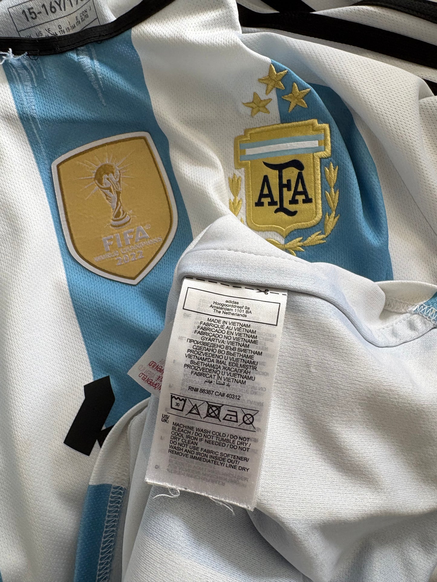 Argentina Home Shirt 2022 Messi (XLK)