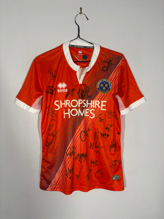 Shrewsbury Town Away Shirt 2018/19 Squad Signed (S)
