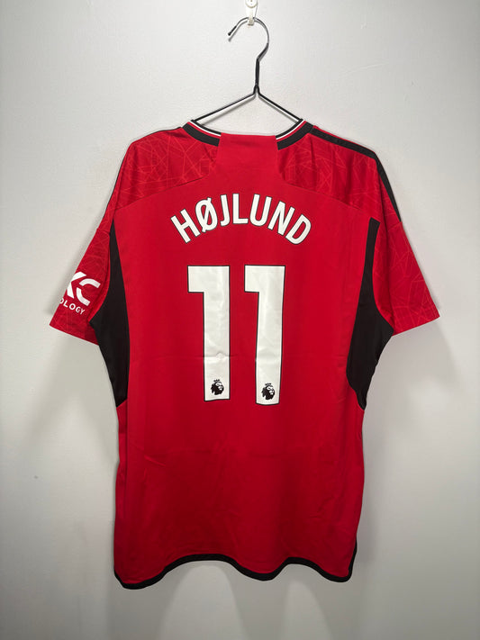 Manchester United Authentic Hjemmebanetrøje 2023/24 Hojlund (XL)