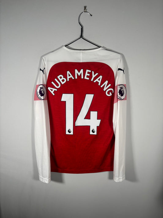 Arsenal Home Shirt 2018/19 Aubameyang Long Sleeve (S)