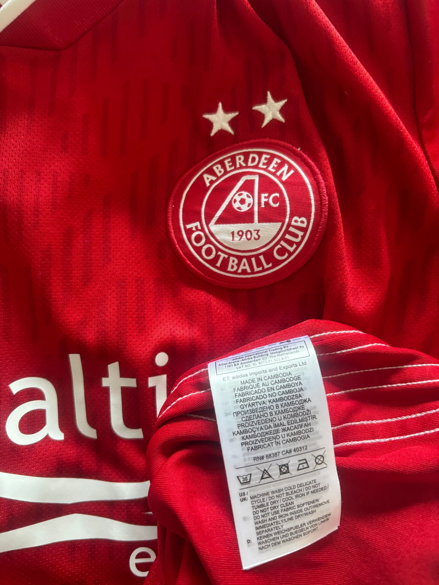 Aberdeen Home Shirt 2019/20 Bryson Signed (S)