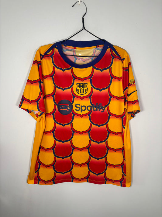 Barcelona Pre Match Training Shirt Chinese New Year (XL)