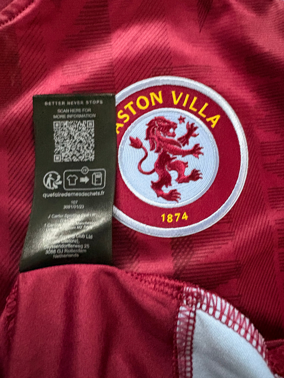 Aston Villa Authentic Home Shirt 2023/24 Ollie Watkins (L)