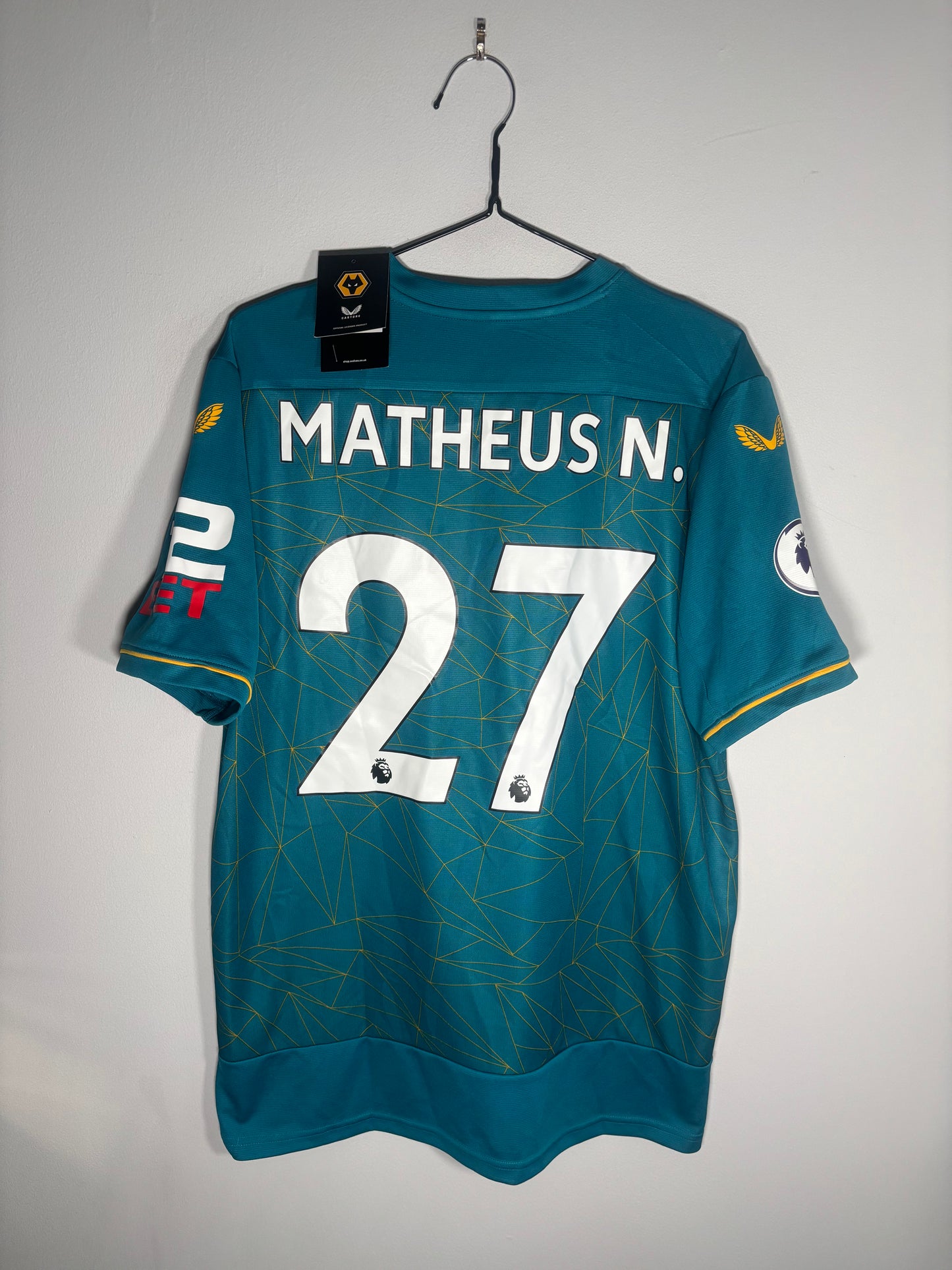 Wolves Away Shirt 2022/23 Matheus Nunes (L)
