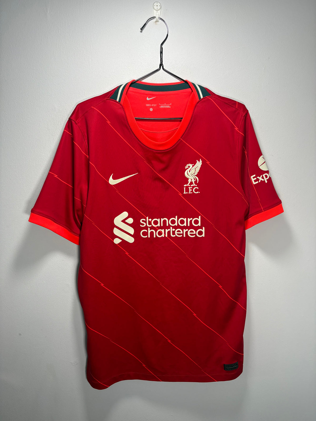 Liverpool Authentic Home Shirt 2021/22 Luis Diaz (L)