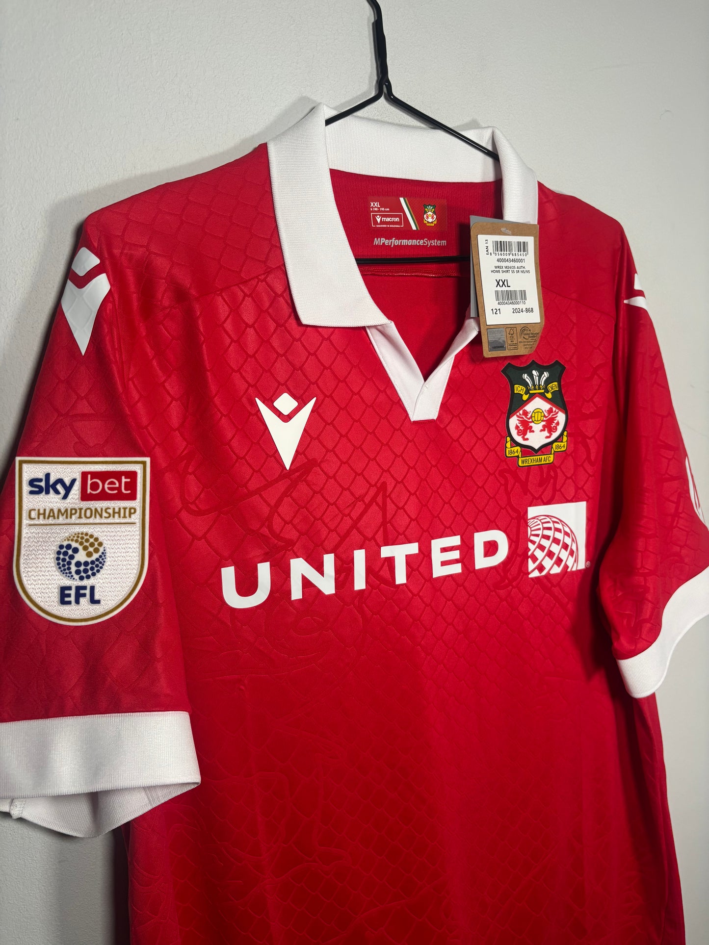 Wrexham Home Shirt 2025/26 Elliot Lee (XXL)