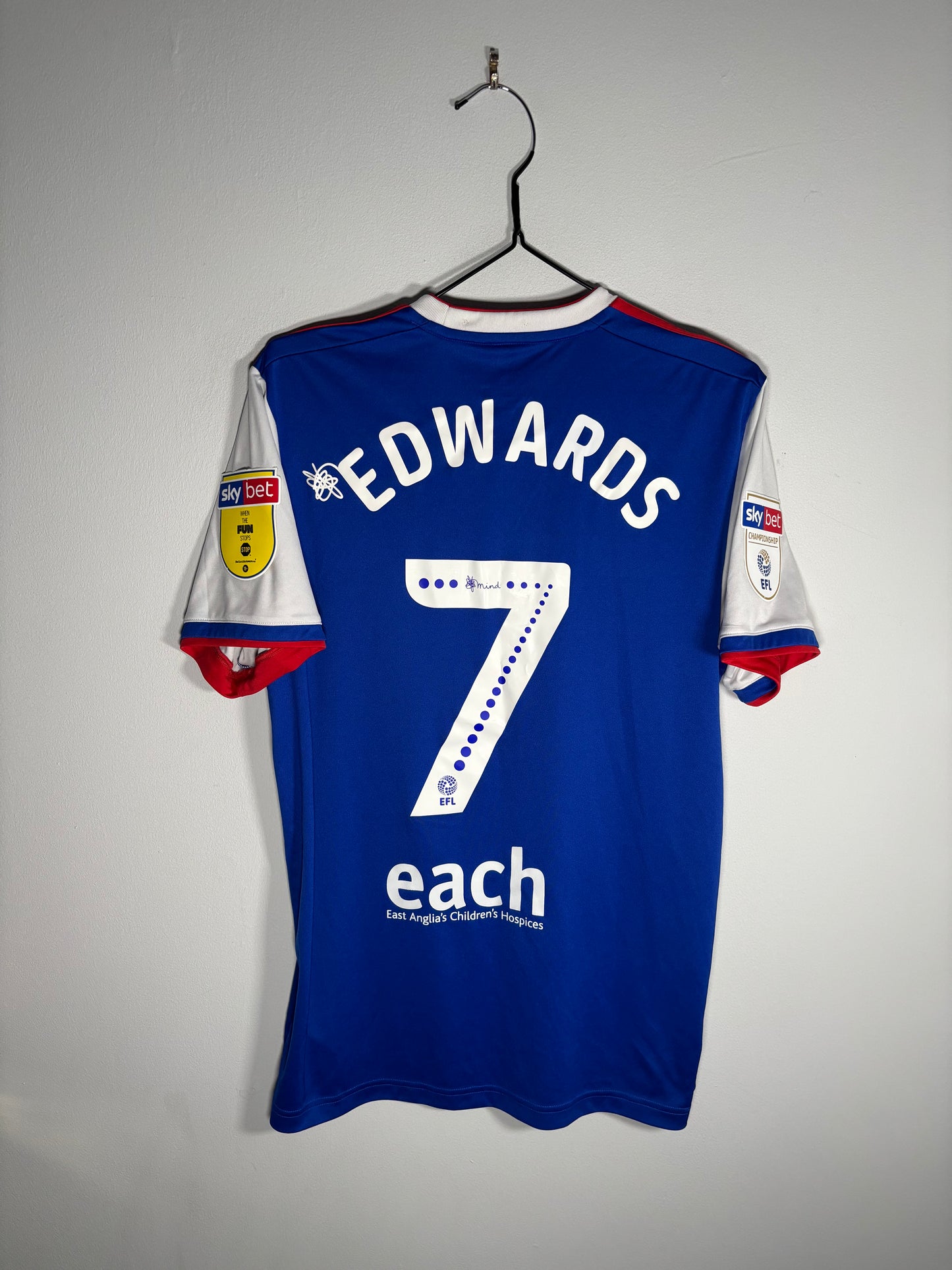 Ipswich Town Home Shirt 2018/19 Edward’s (M)