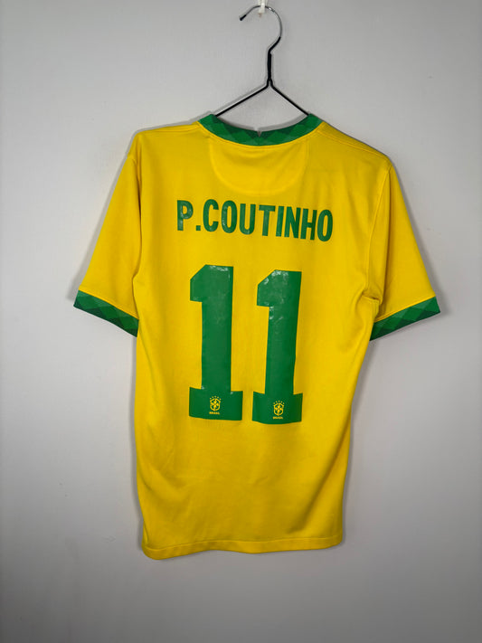 Brazil Home Shirt 2020 Coutinho (S)