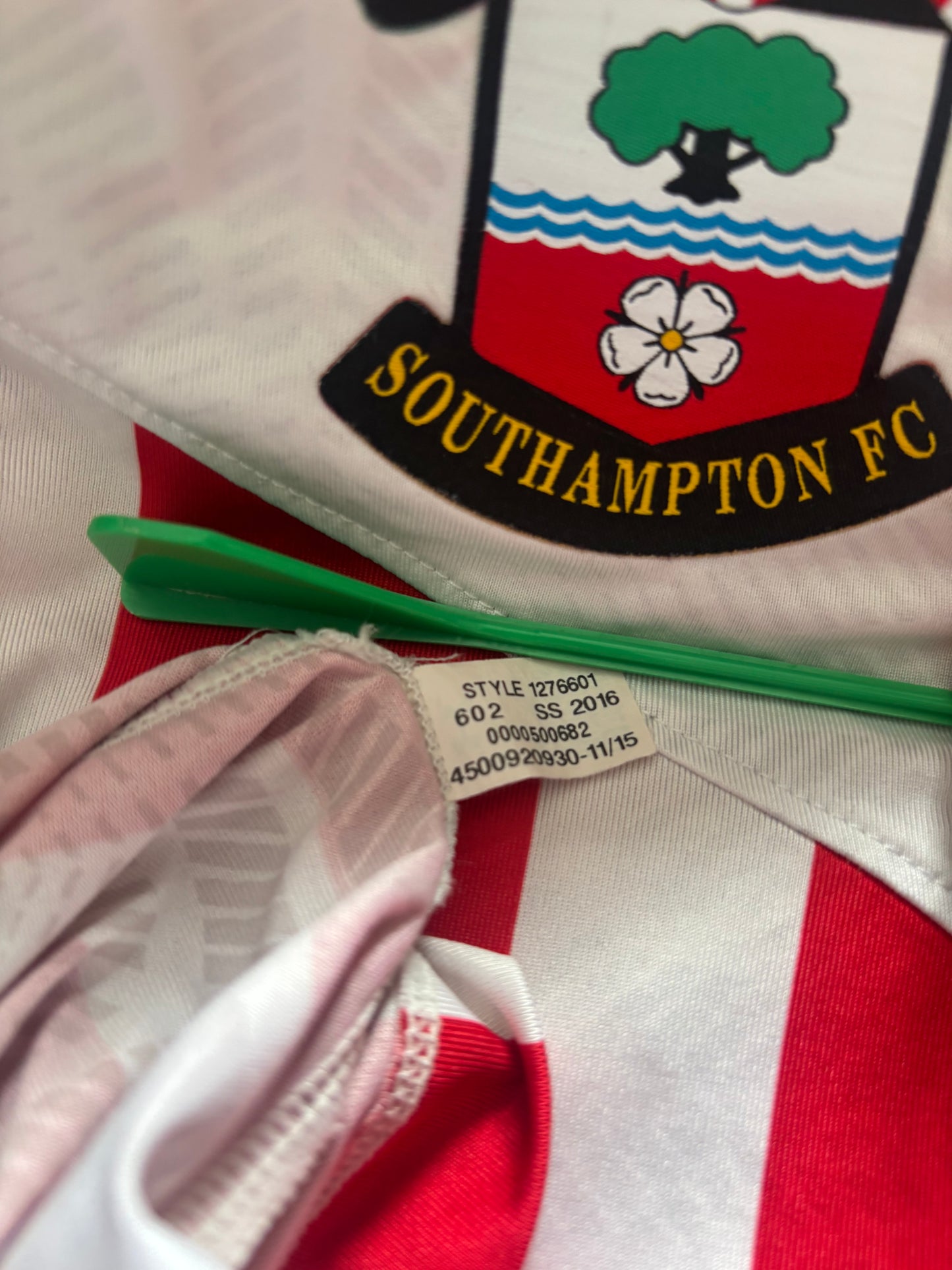 Southampton Home Shirt 2016/17 Hesketh Match Worn (M)