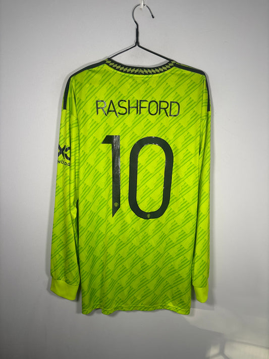 Manchester United Away Shirt 2022/23 Marcus Rashford L/S (XL)