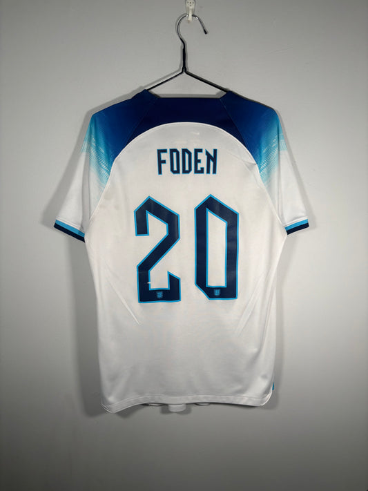 England Home Shirt 2022 Phil Foden (M)
