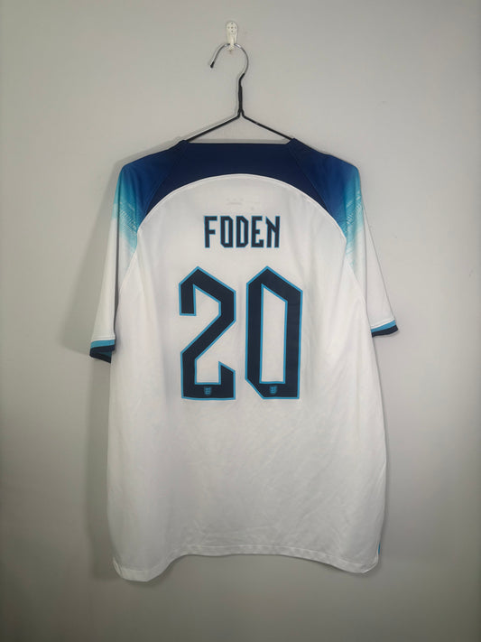 England Home Shirt 2022 Phil Foden (XXL)
