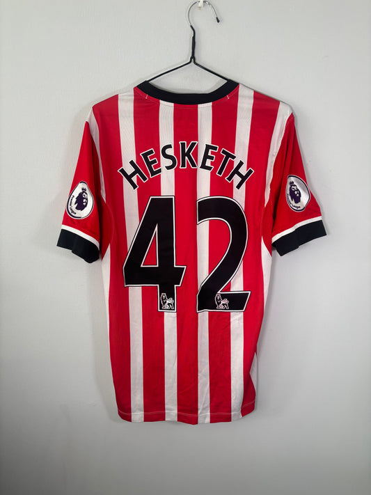 Southampton Home Shirt 2016/17 Hesketh Match Worn (M)
