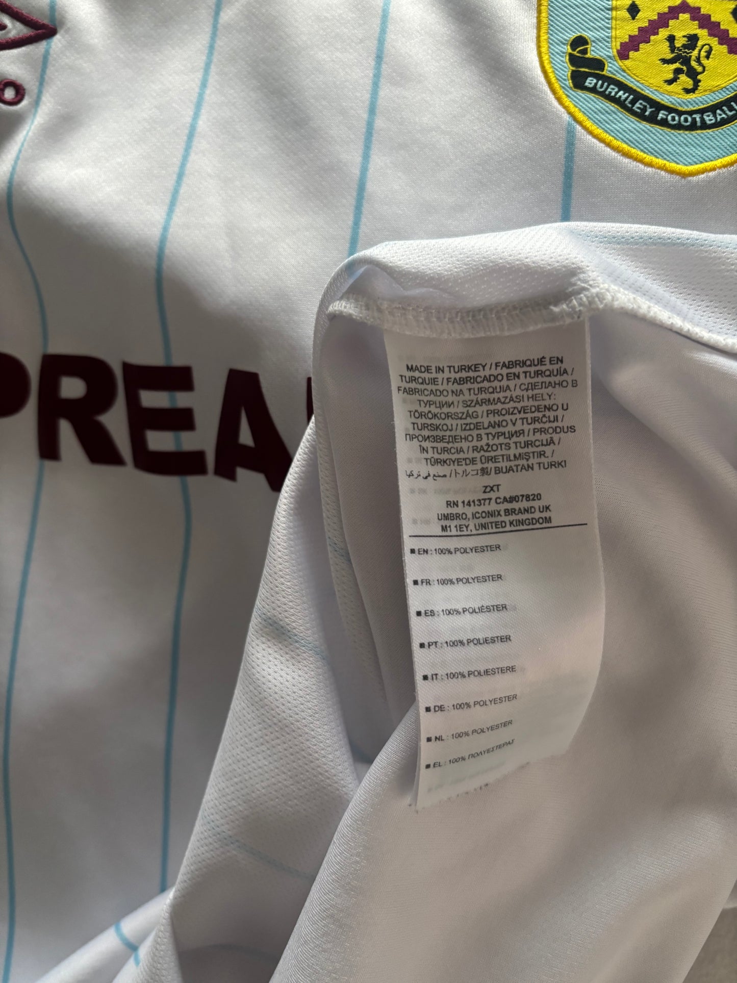 Burnley Away Shirt 2021/22 Weghorst (4XL)