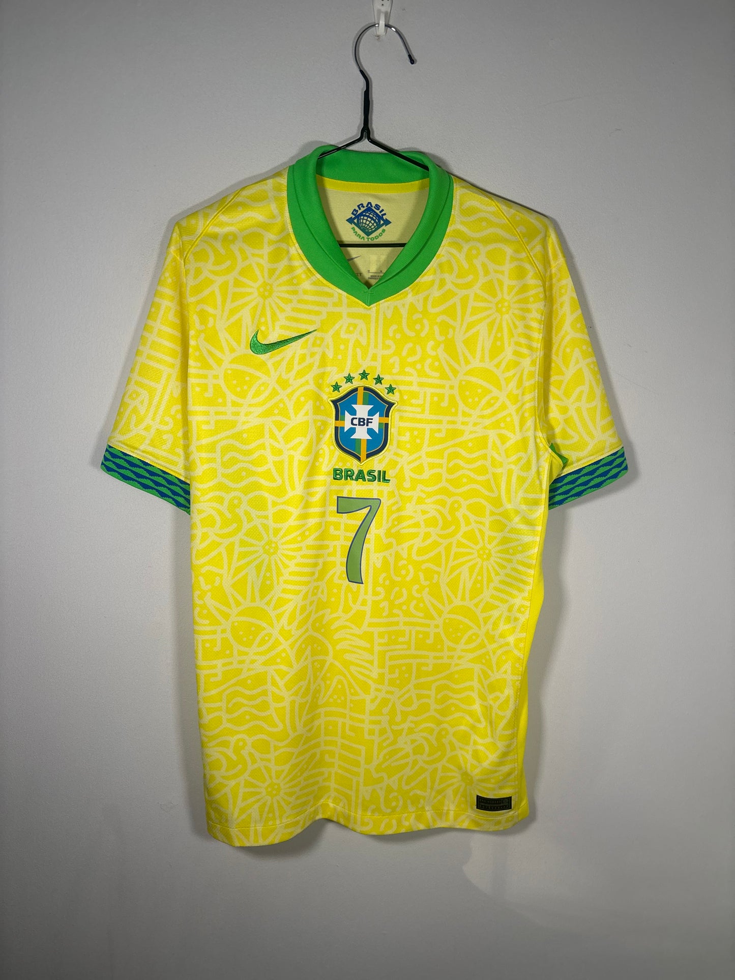 Brazil Home Shirt 2024 Vini Jr (M)