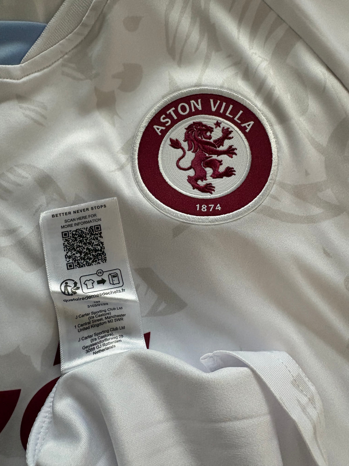 Aston Villa Authentic Away Shirt 2023/24 Diaby (L)