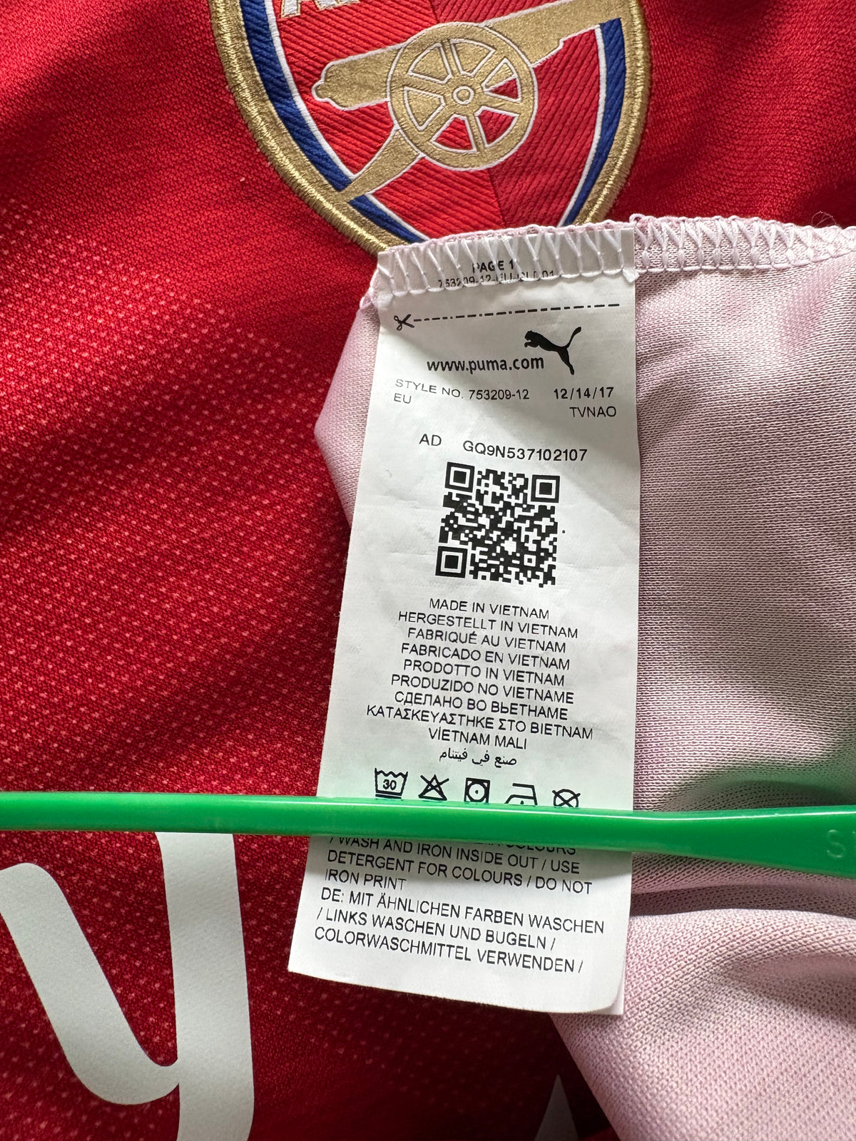 Camiseta auténtica de local del Arsenal 2018/19 (L)
