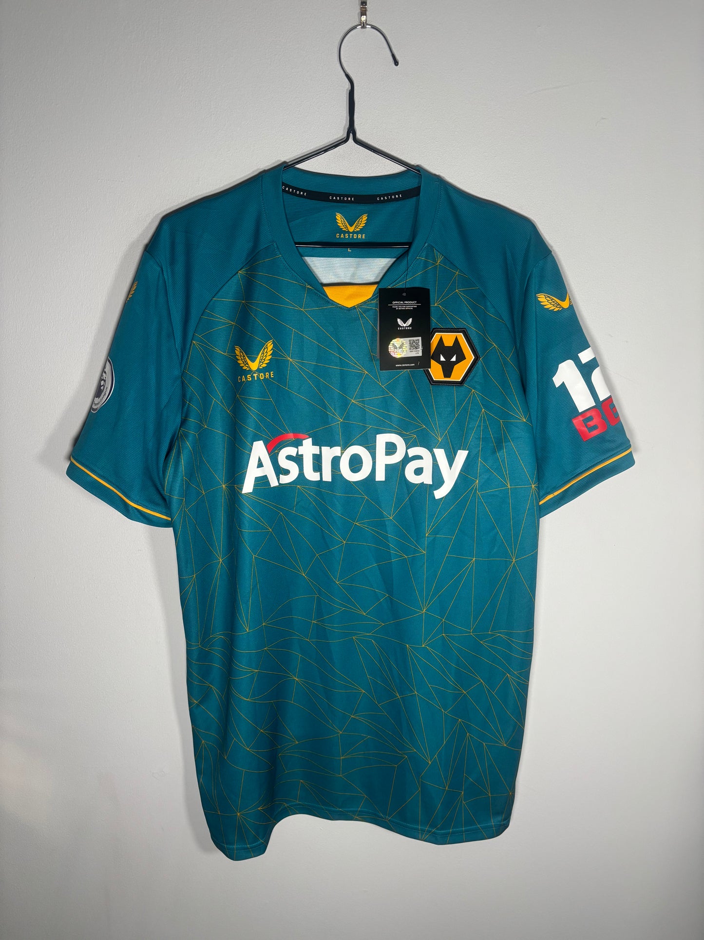 Wolves Away Shirt 2022/23 Matheus Nunes (L)