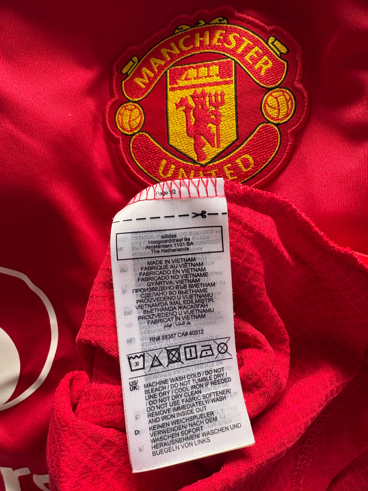 Manchester United Authentic Home Shirt 2024/25 Yoro (XL)