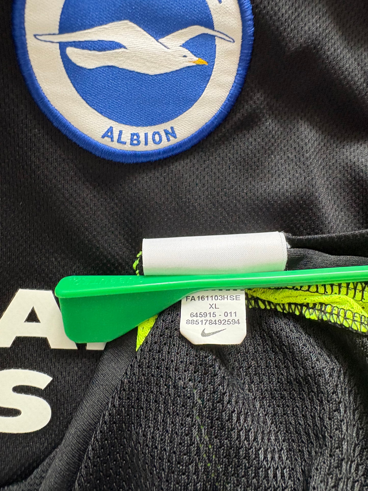 Brighton And Hove Albion Away Shirt 2016/17 Bruno Salter (XLK)