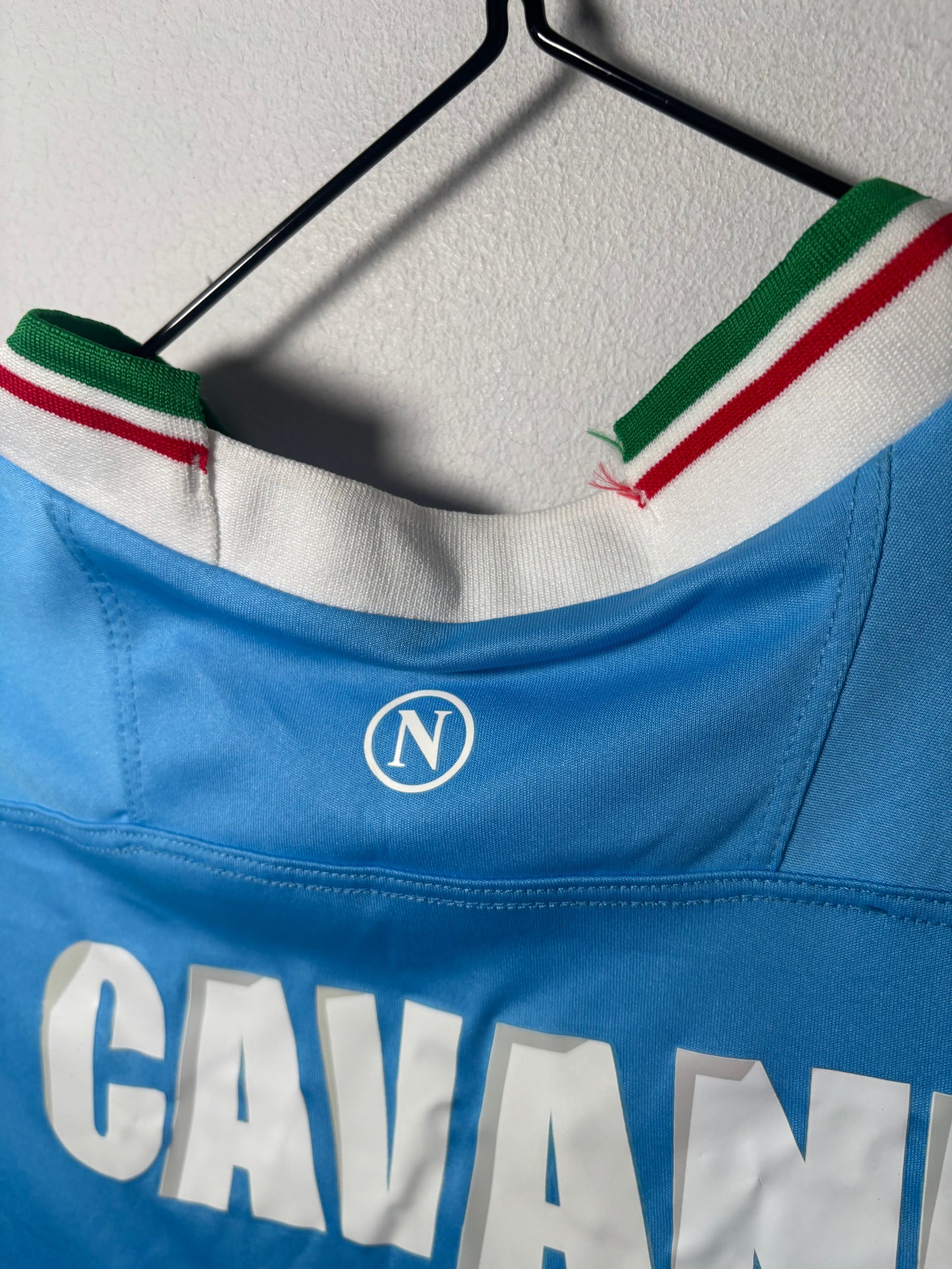 Napoli Home Shirt 2013/14 Coppa Italia Final Cavani (M)