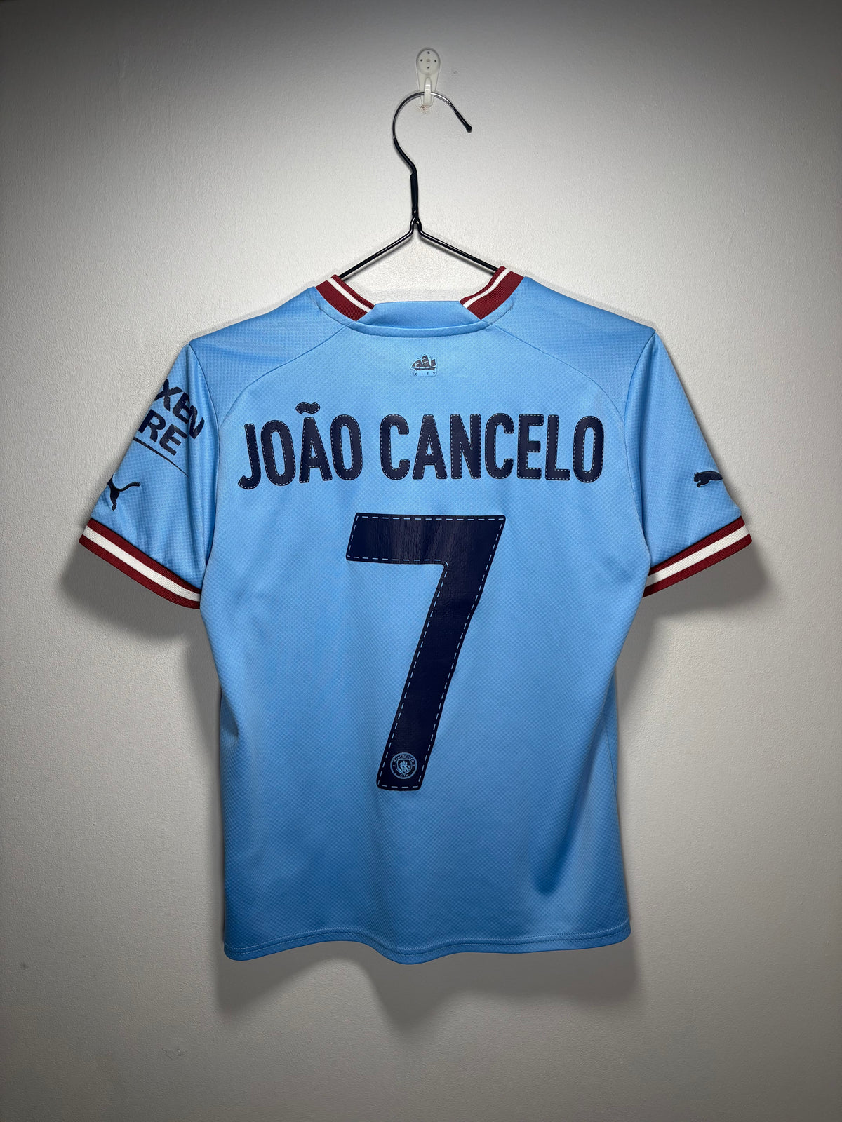 Manchester City Authentic Thuisshirt 2022/23 Cancelo (L Kids)