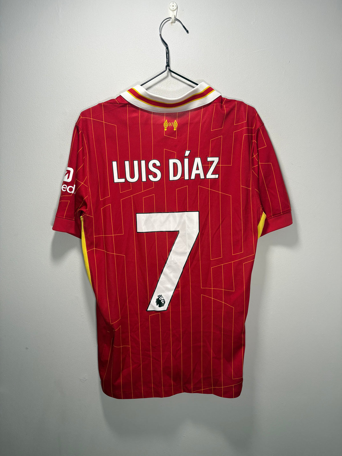 Liverpool Authentic Home Shirt 2024/25 Luis Diaz (M)