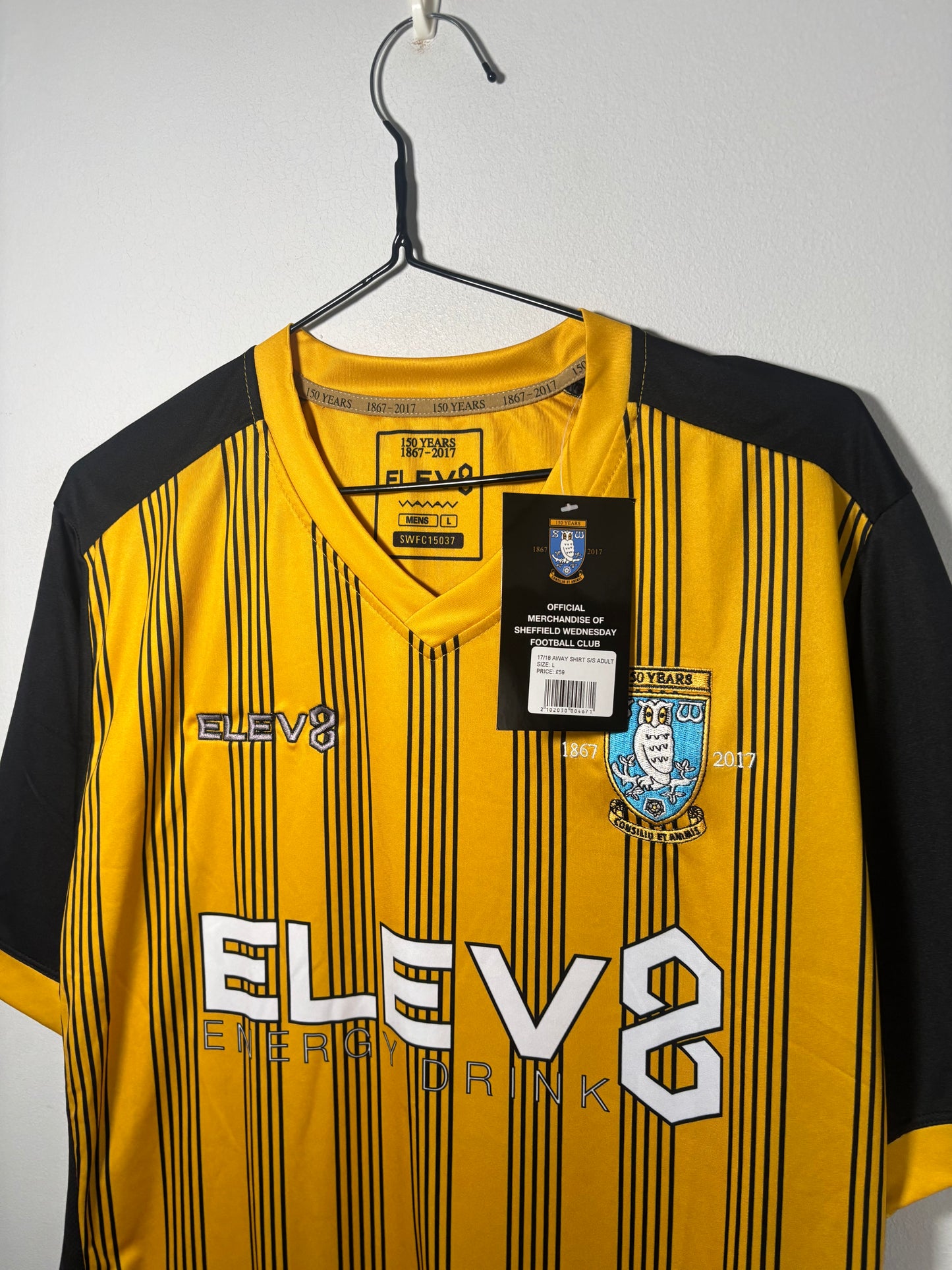 Sheffield Wednesday Away Shirt 2017/18 BNWT Nuhiu (L)